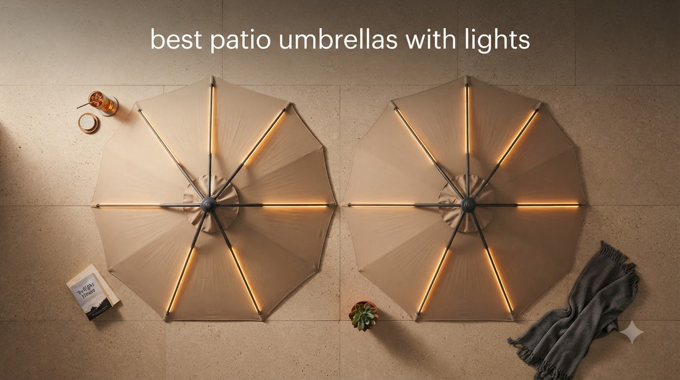 best patio umbrellas with lights