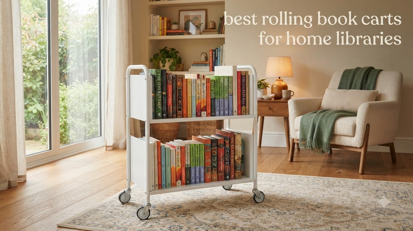 best rolling book carts for home libraries