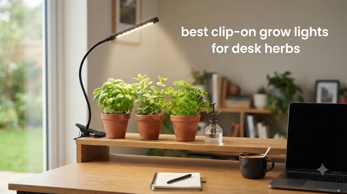 best clip-on grow lights for desk herbs