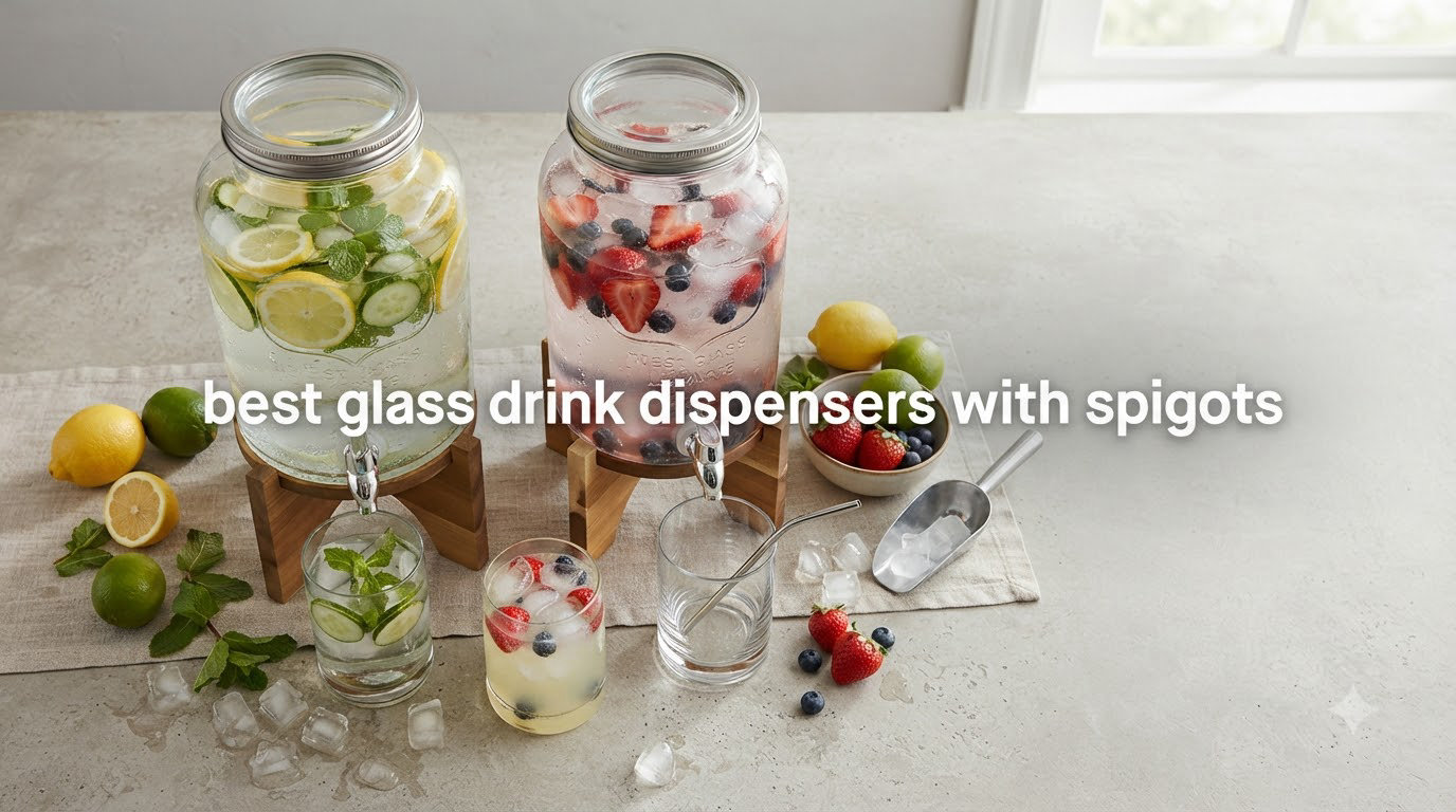 best glass drink dispensers with spigots