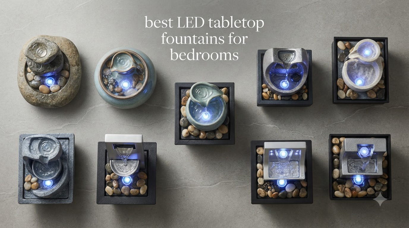 best LED tabletop fountains for bedrooms