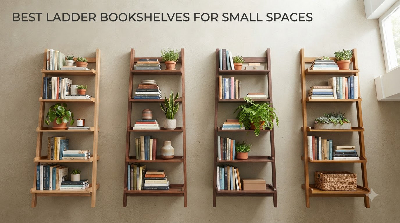 best ladder bookshelves for small spaces