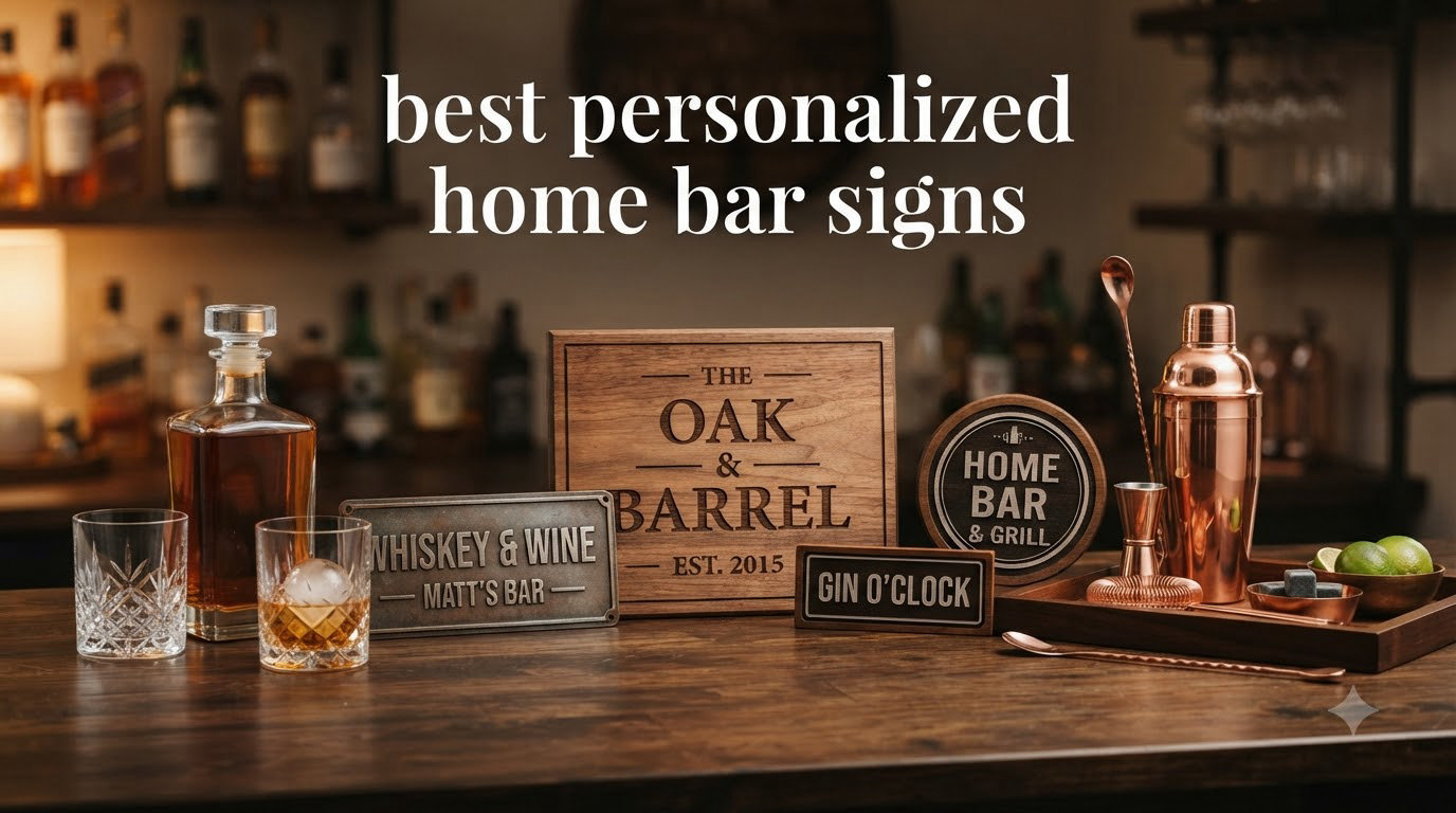 best personalized home bar signs