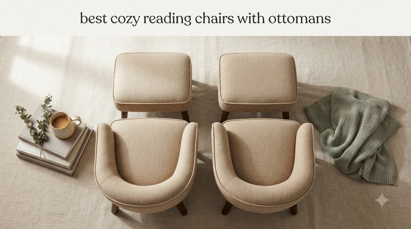 best cozy reading chairs with ottomans