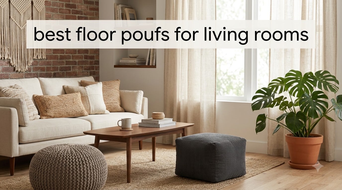 best floor poufs for living rooms