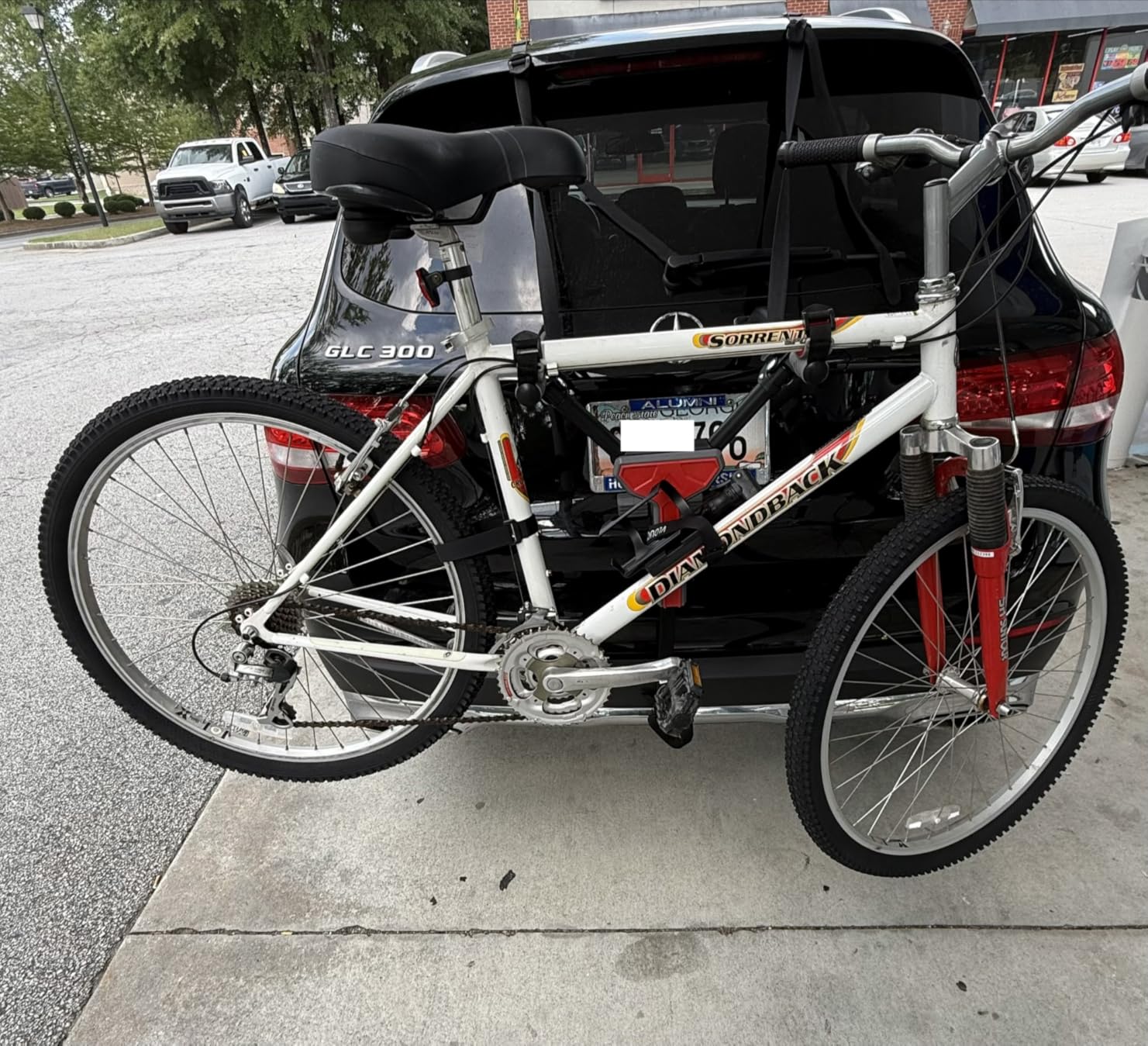 Allen Sports Ultra Compact Folding 1-Bike Trunk Mount Rack, Model MT1-B, Gray powder coated customer photo 1