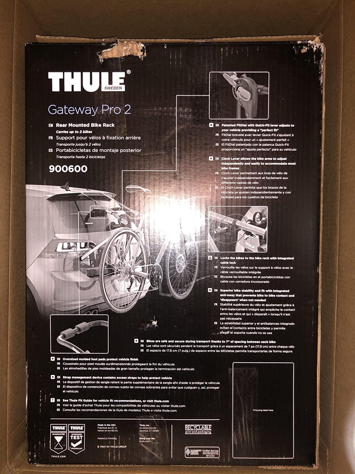 Thule Gateway Pro Trunk Bike Rack customer photo 1