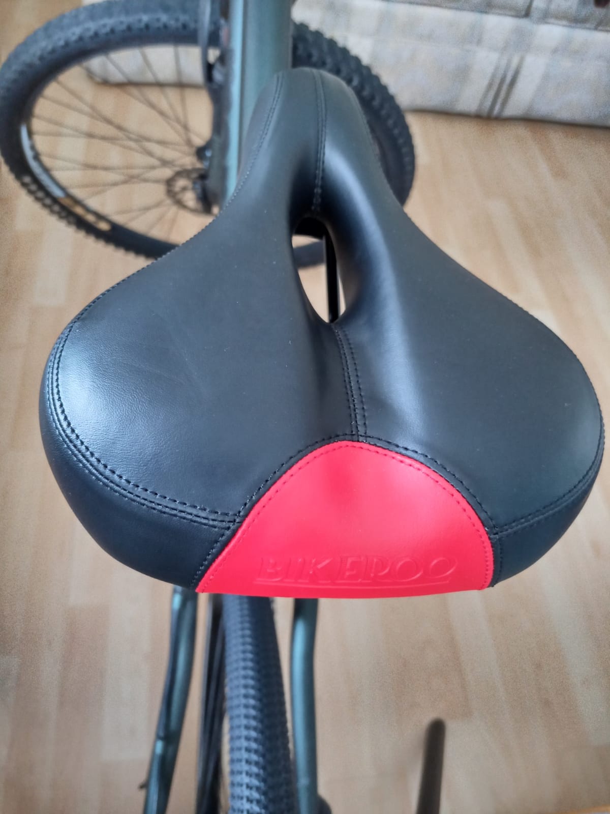 Bikeroo Comfort Saddle for Women & Men - Universal Fit Indoor & Outdoor Bicycles - Center Cutaway for Weight Distribution, Prostate Pressure Relief - Memory Foam customer photo 2