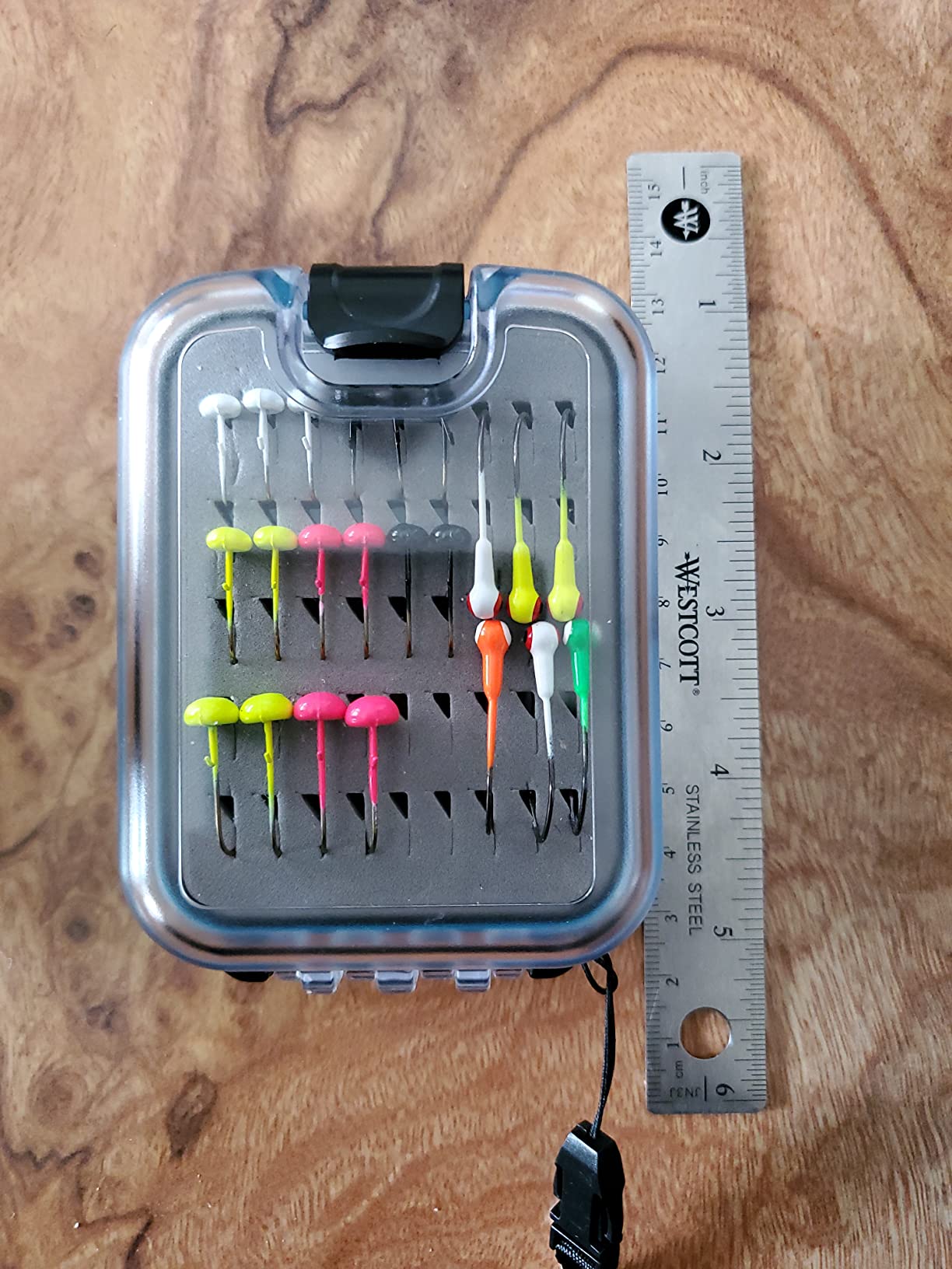 Dr.Fish Fly Fishing Box, Flies Storage Case Waterproof Silicone Double Sided Clam Fishing Jig Boxes Crappie Panfish Trout M customer photo 2