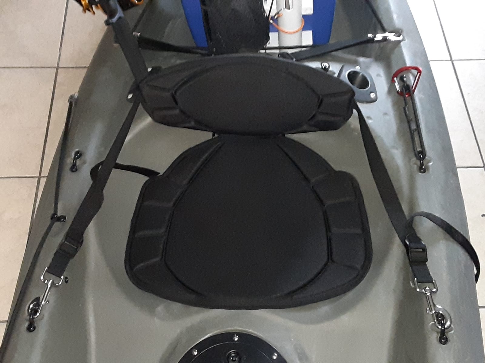 Pelican Boats - Sit-on-top Kayak or SUP Seat – PS0480-3 - Universal Fit Water Repellent Cushion with Back Support, Black customer photo 2