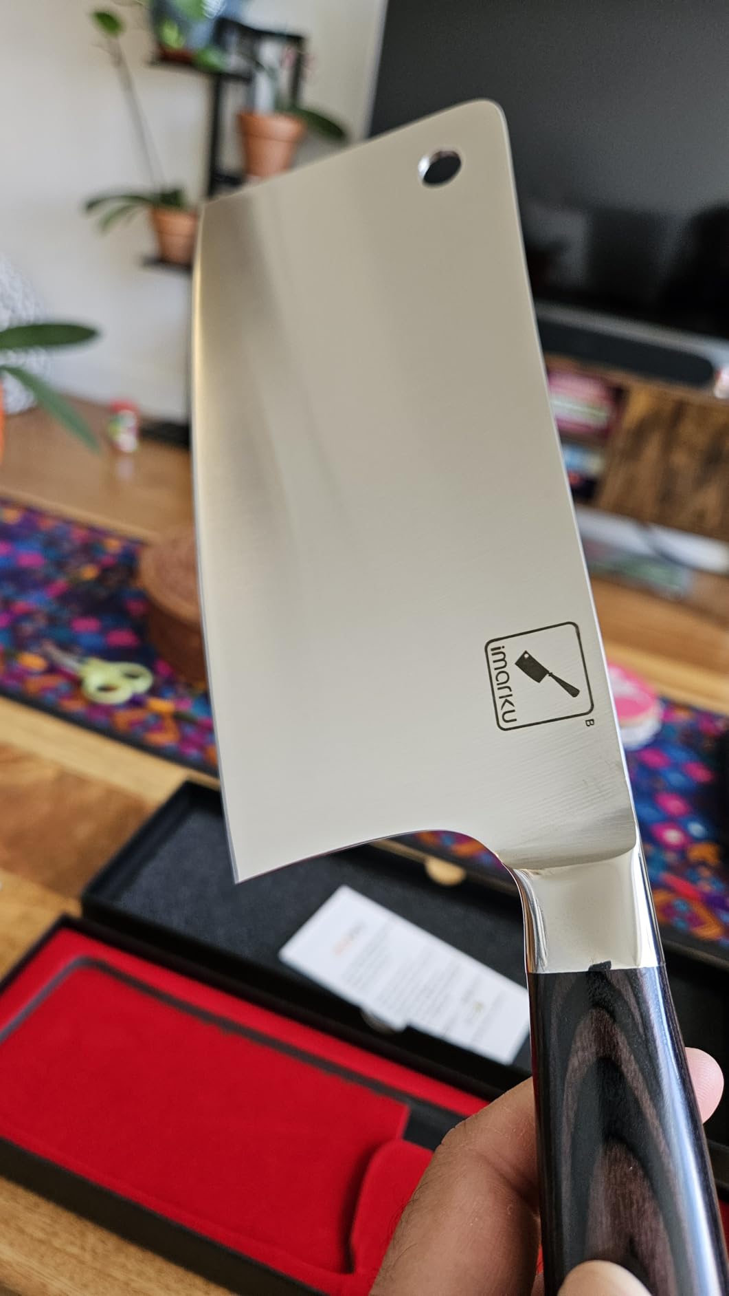 imarku Cleaver Knife 7 Inch, Japanese High Carbon Stainless Steel Chopper customer photo 1