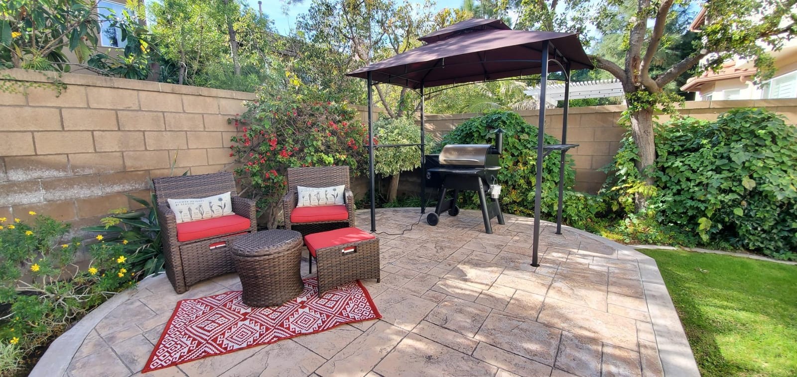 MASTERCANOPY 8x5 Grill Gazebo with Steel Frame & 2 LED Lights, Brown customer photo 2