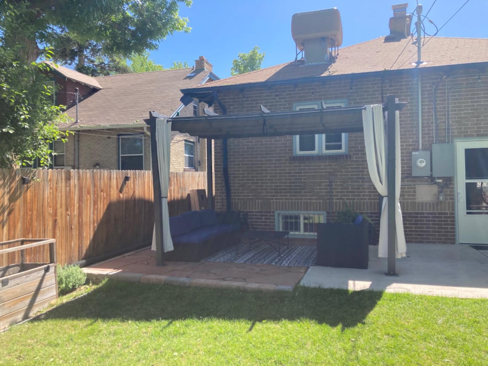 Kozyard Morgan Outdoor Retractable Pergola with Sun Shade Canopy customer photo 2