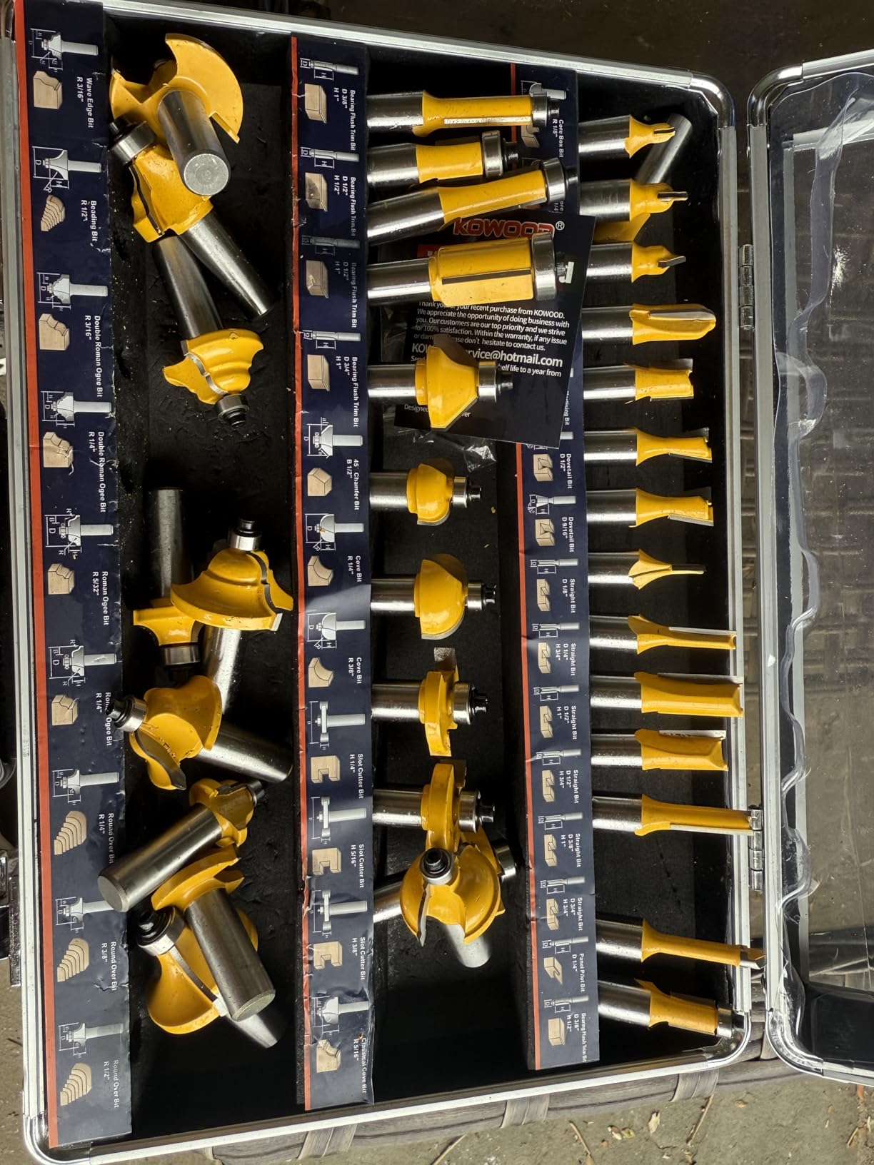 Router Bits Sets of 35B Pieces 1/4 Shank Router Bit Set T Shape Wood Milling Cutter customer photo 1