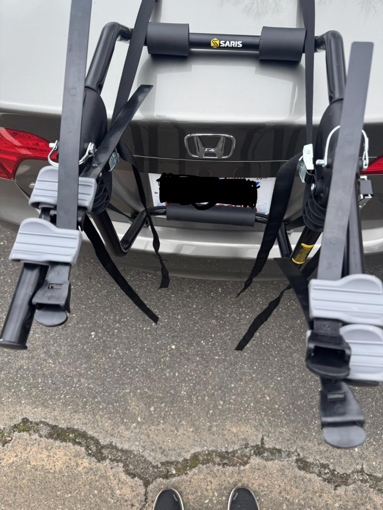 Saris Guardian Trunk Bike Rack – No-Hitch Bicycle Carrier for Car, Sedan, Hatchback, SUV, Van, – Foldable Steel Mount – Easy Installation, American-Made, (35 lbs Each) customer photo 2