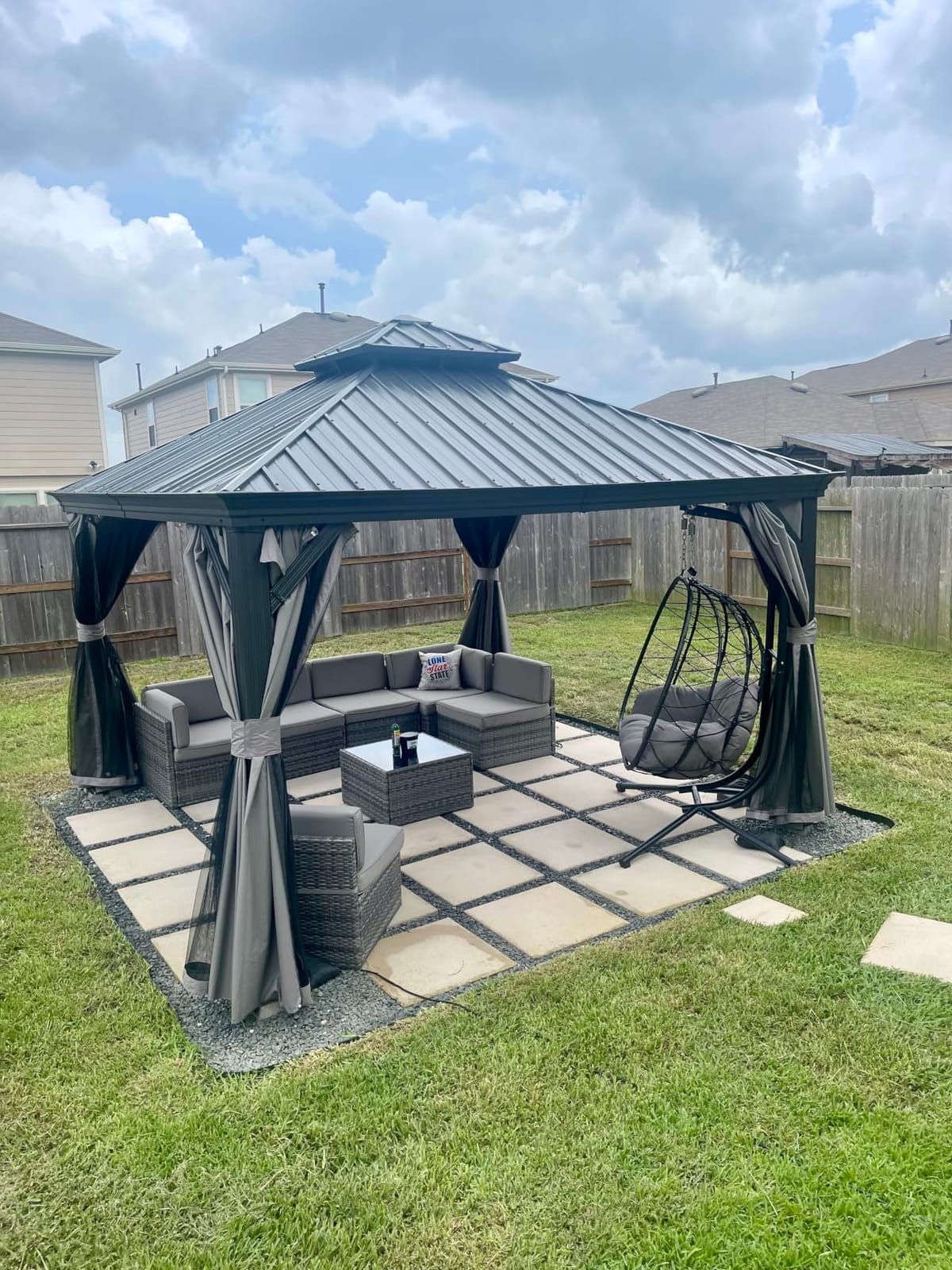 Kozyard Alexander 12' x 12' Hardtop Gazebo, Aluminum Frame customer photo 1