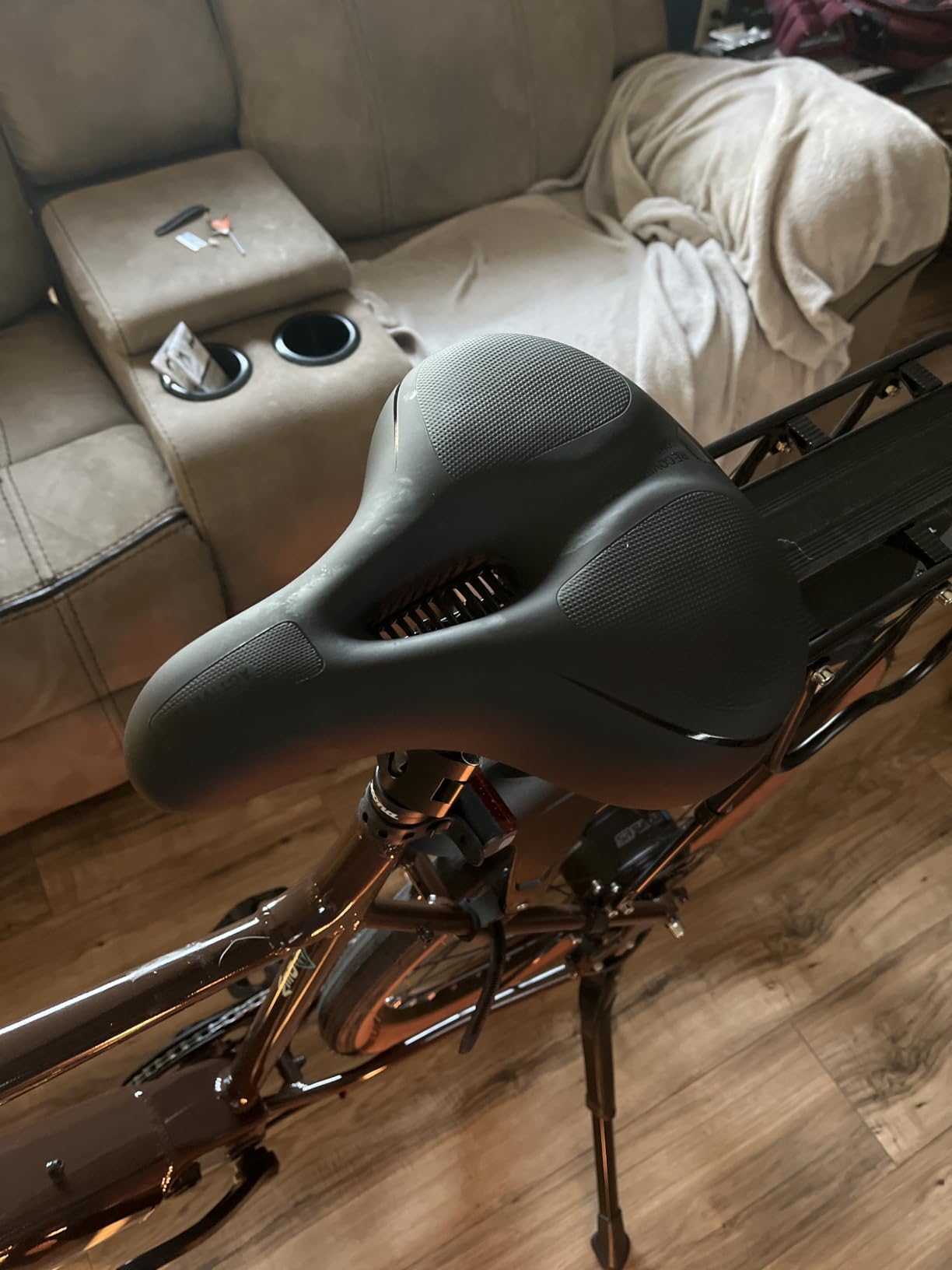 ROCKBROS Bike Seat Cushion Soft Wide Bicycle Seat for Peloton, Road customer photo 1