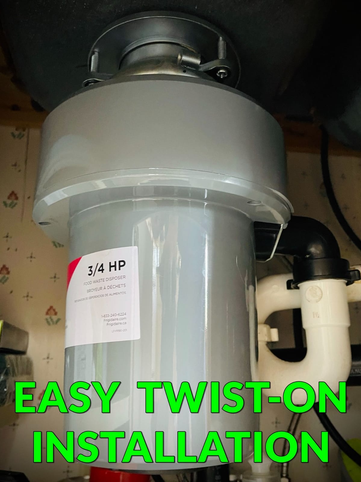 Frigidaire FF75DISPC1 3/4 HP Corded Garbage Disposal for Kitchen Sinks customer photo 1