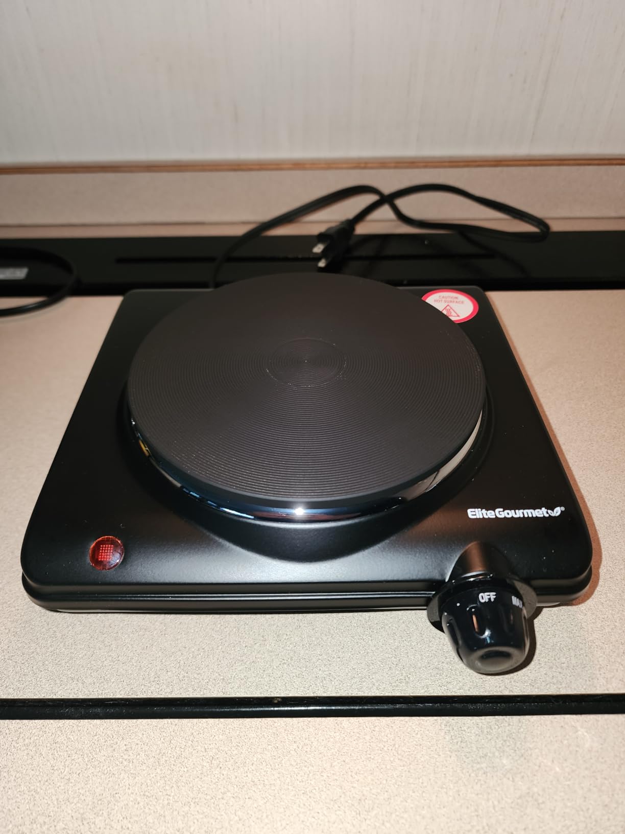 Elite Gourmet Electric Burner, 1000W Cast Iron Hot Plate, 7 Heat Settings customer photo 2