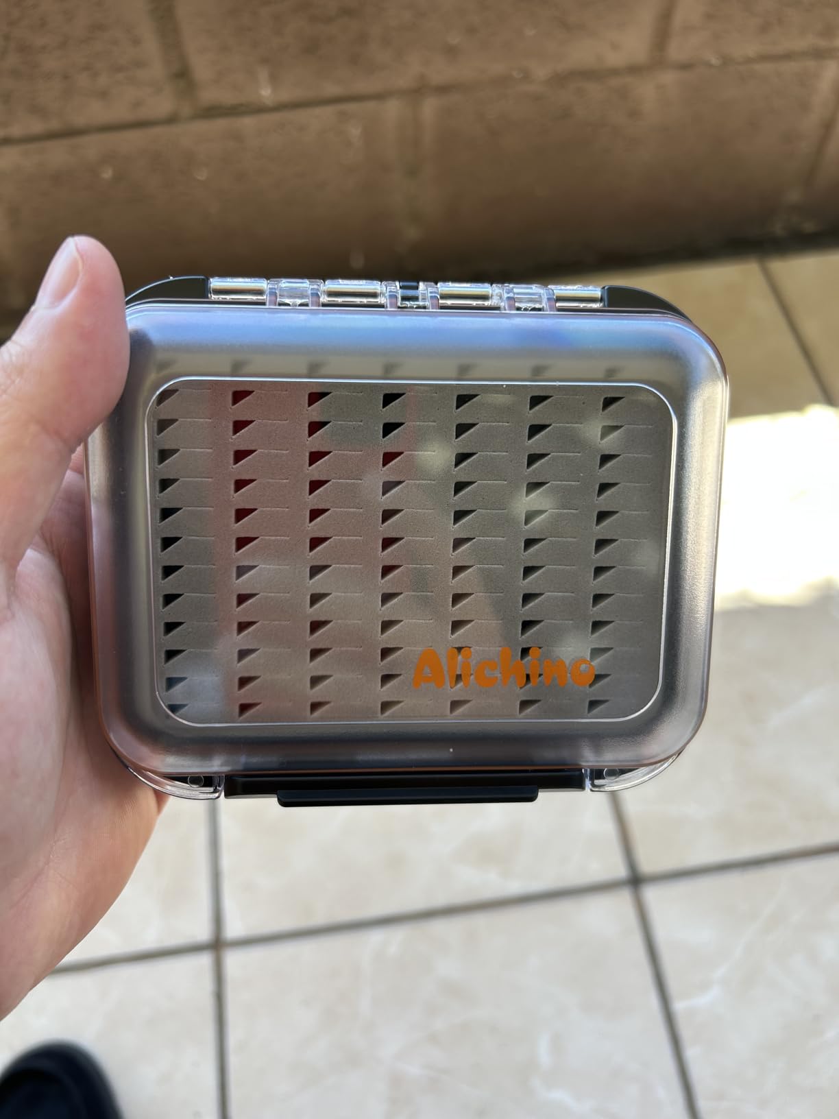 Alichino small fly box for fly files ice jig box fly box for fly fishing (grey foam insert) customer photo 1