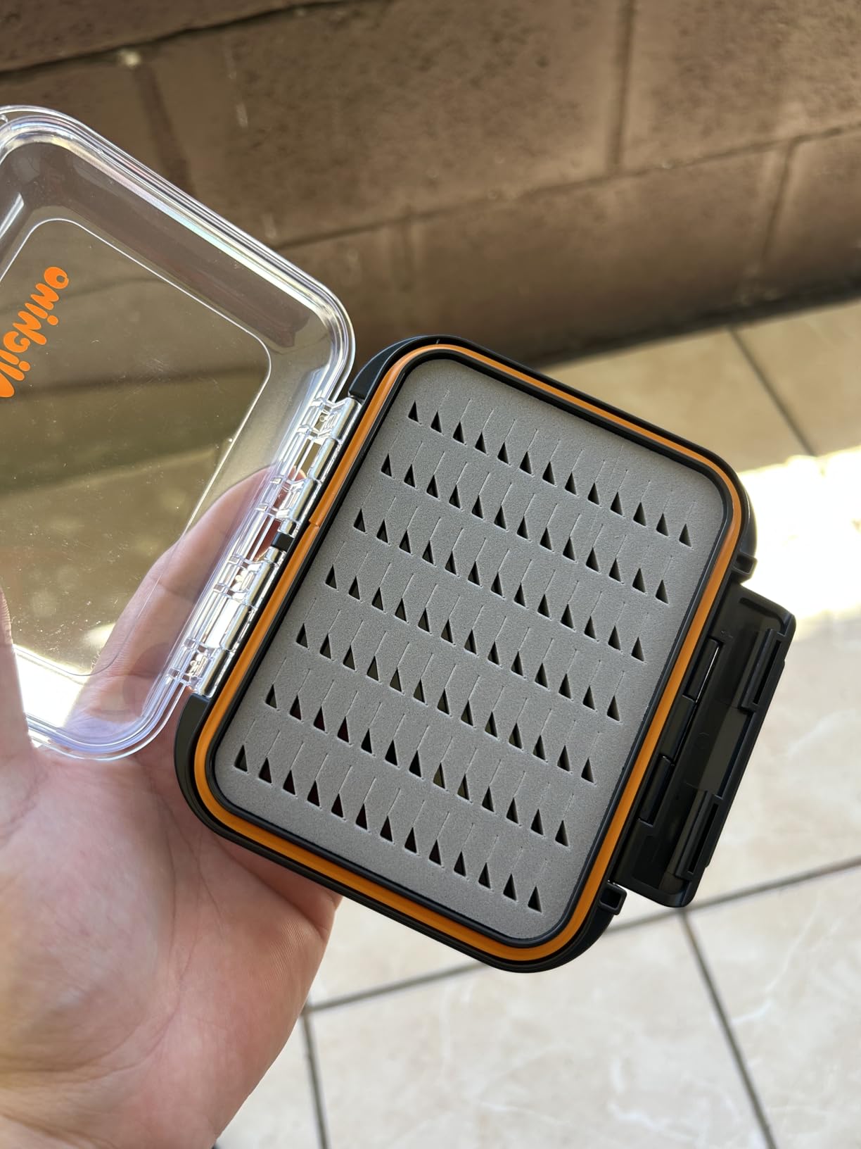 Alichino small fly box for fly files ice jig box fly box for fly fishing (grey foam insert) customer photo 2