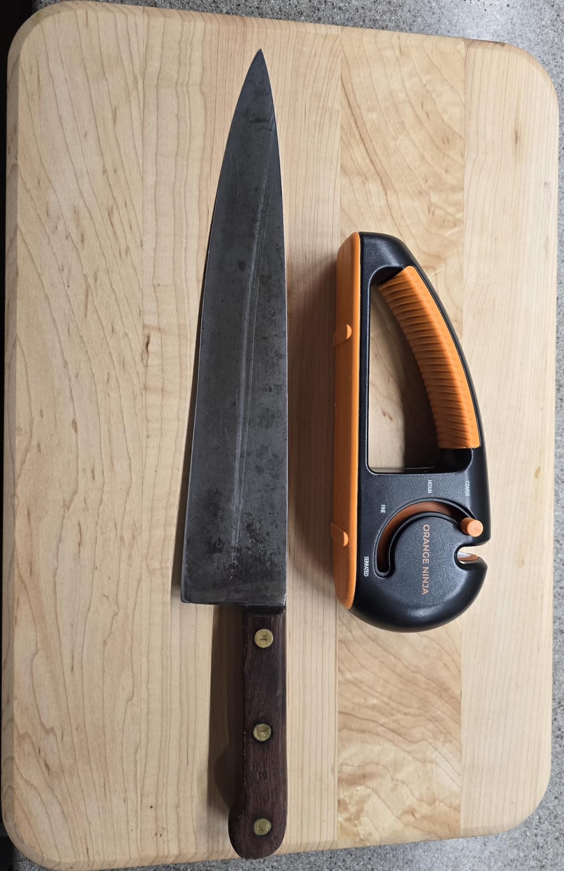 Orange Ninja Serrated & Kitchen Knife Sharpener – 4-Stage Sharpening Tool customer photo 1