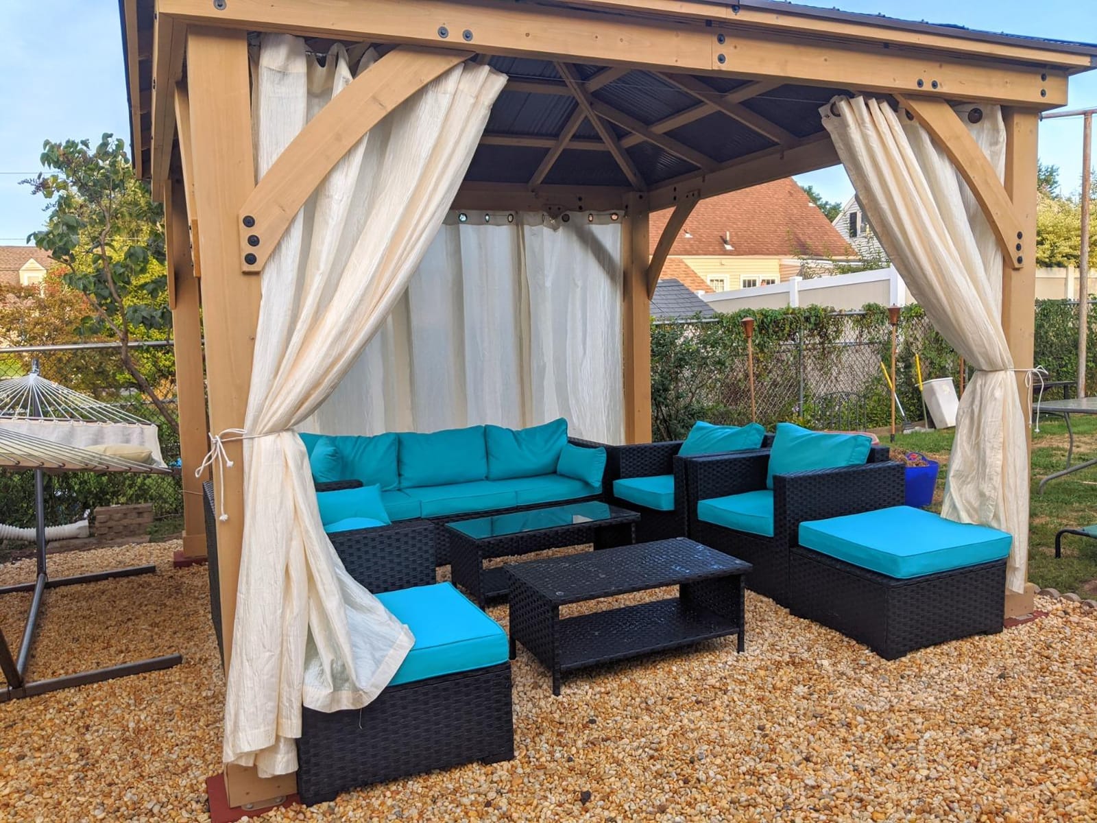 Yardistry 10 x 12 Meridian Cedar Wood Gazebo Pavilion for Patios, Decks, Garden, Backyard, Durable, Aluminum Roof customer photo 1