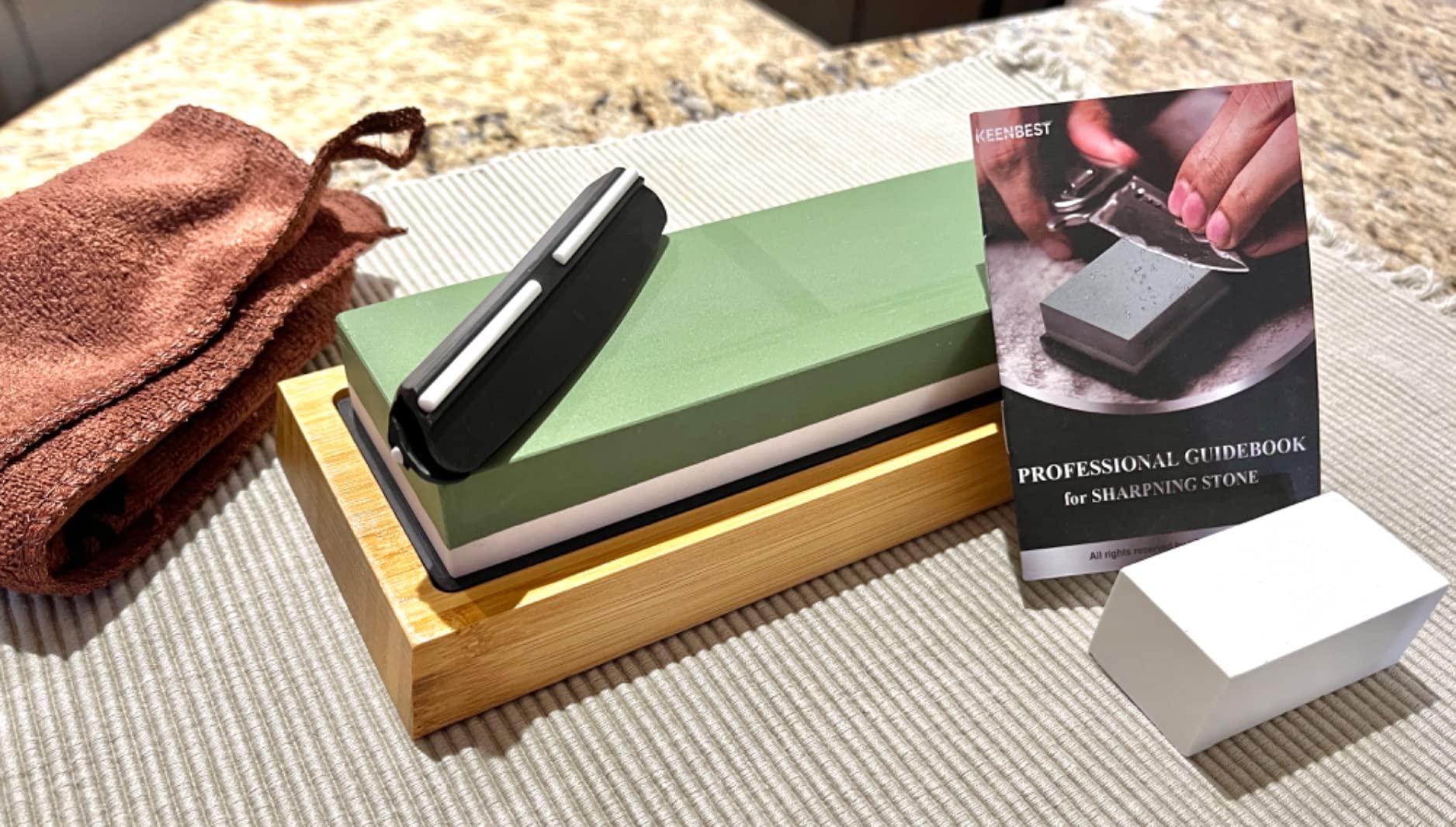 KEENBEST 1000/6000 Grit Sharpening Stone Whetstone Knife Sharpener Kit customer photo 1
