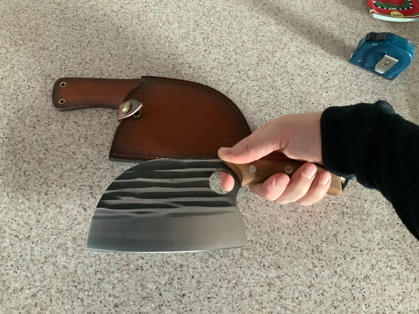 ROCOCO Effort Saving Meat Cleaver - Bronze Easy Handle Chef Knife customer photo 1
