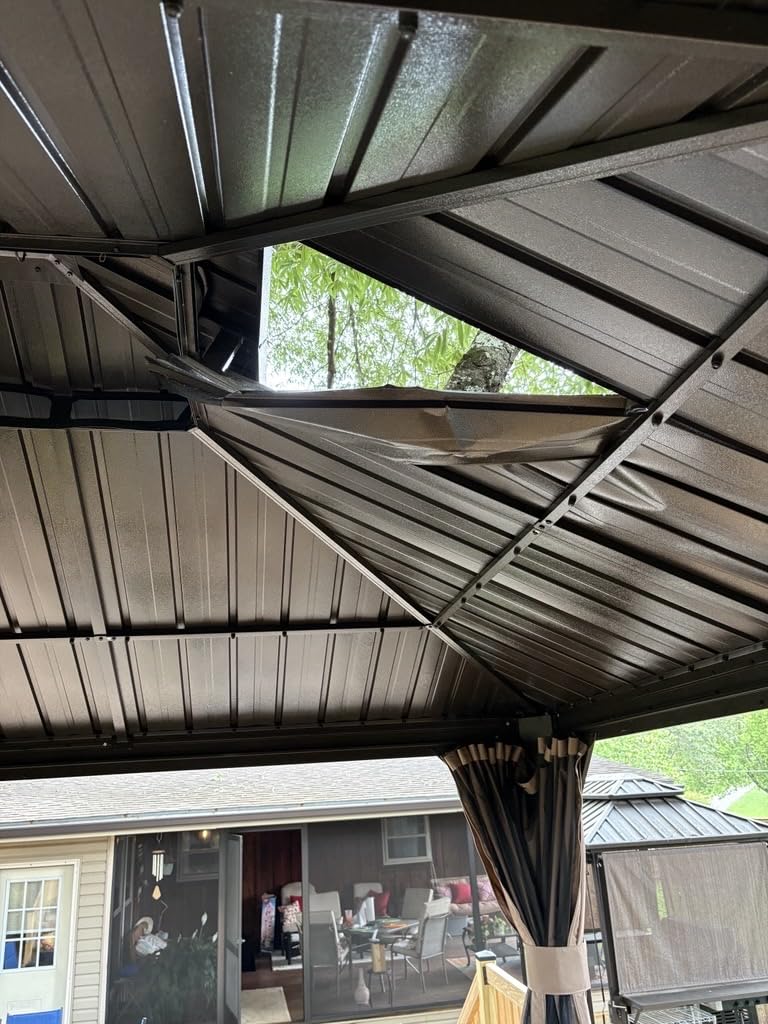 Domi 12'X12' Gazebo with Double Roof Steel, Heavy Duty Outdoor Patio Gazebo customer photo 2