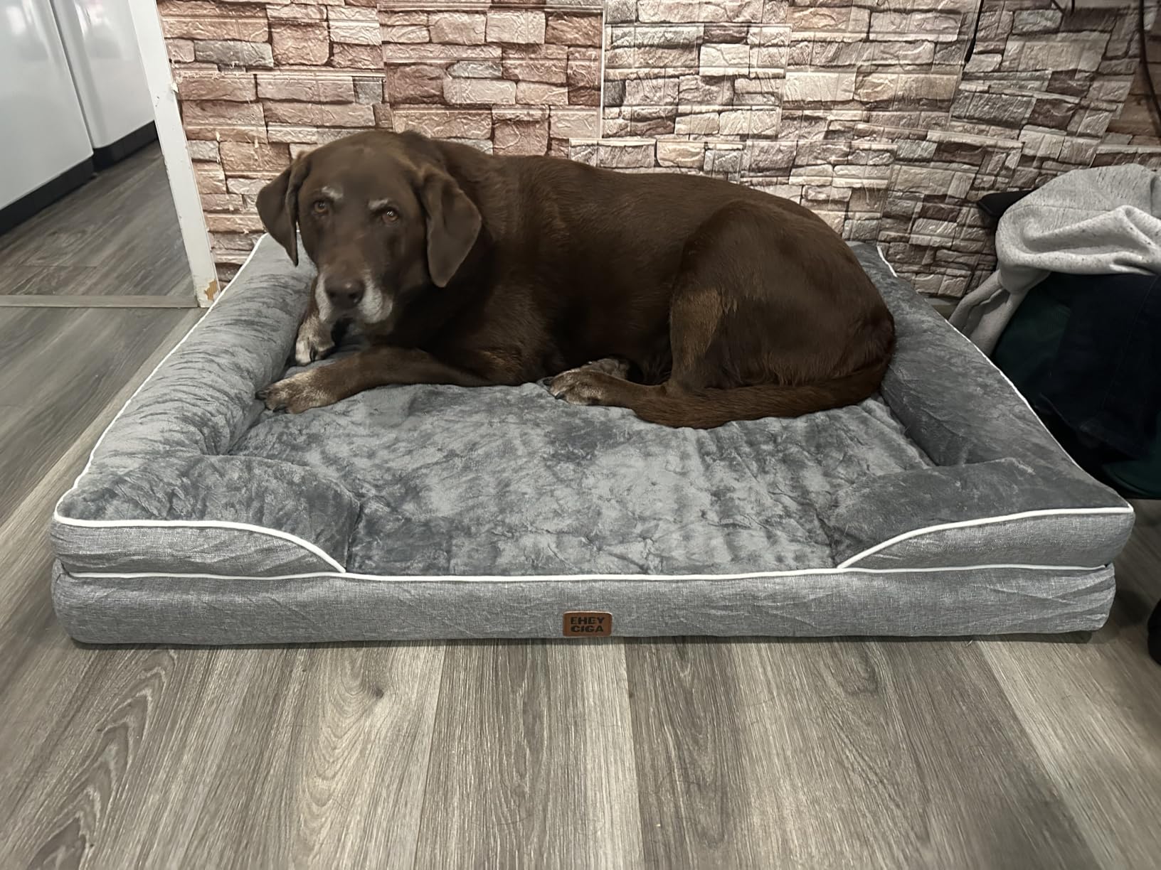 EHEYCIGA Orthopedic Extra Large Dog Bed, Waterproof Washable XL Pet Bed 44