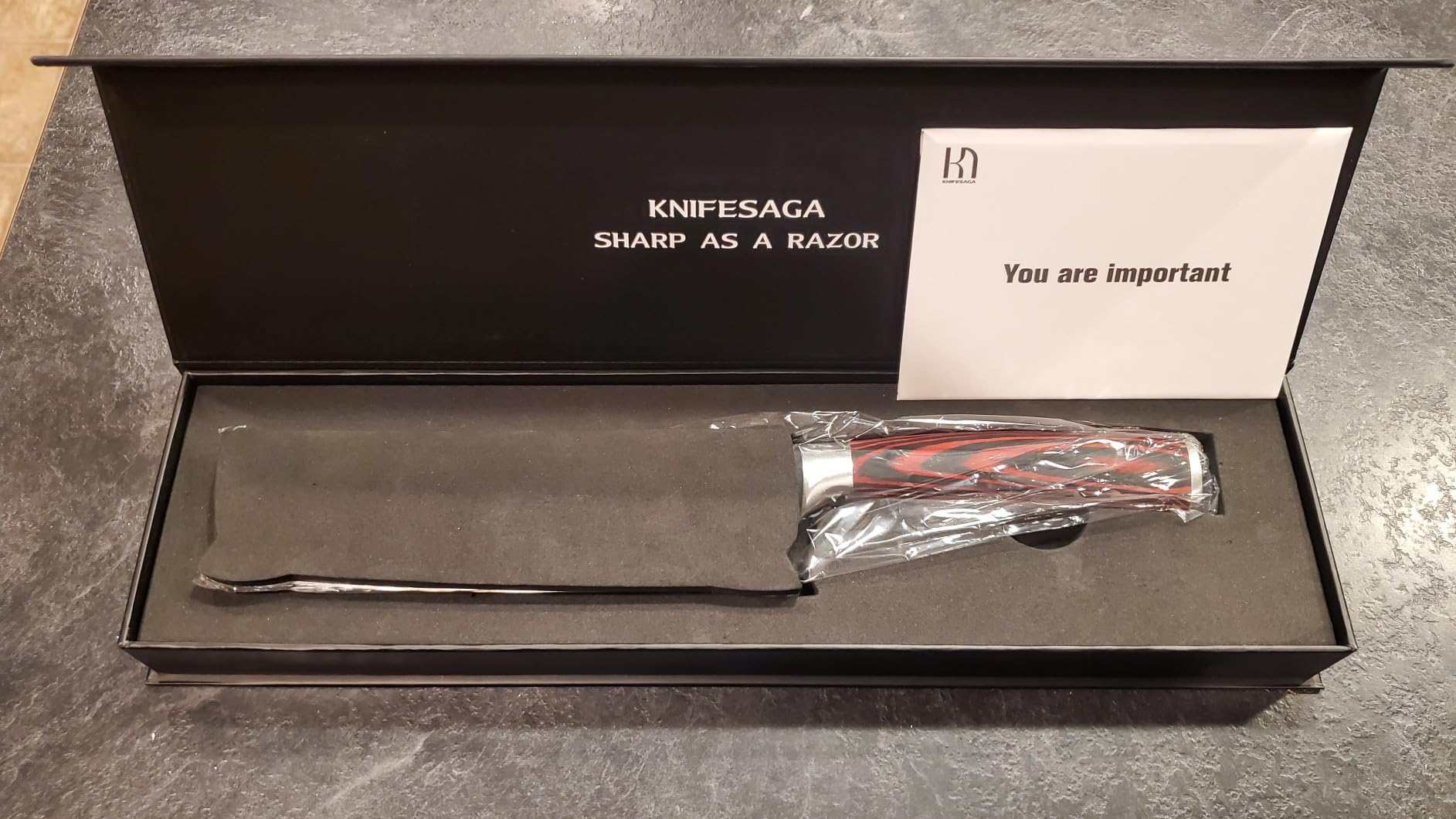 KnifeSaga Japanese Nakiri Chef Knife 7 Inch, Razor Sharp, Professional customer photo 1