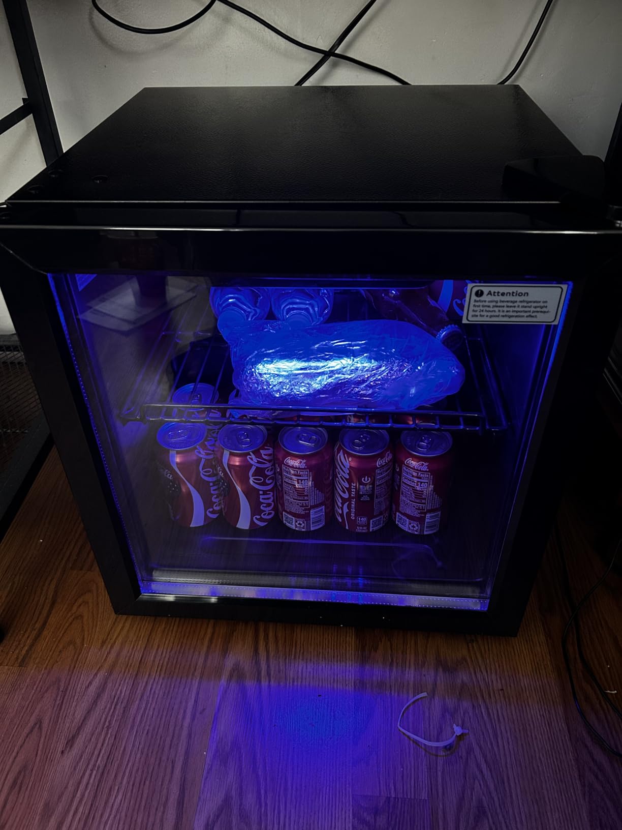 Feelfunn 50 Can Beverage Refrigerator, 1.3CuFt Mini Fridge with Glass Door customer photo 2