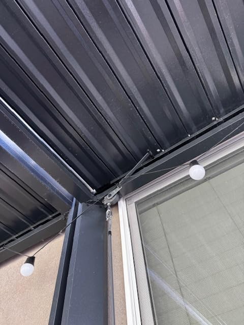 Domi 10x10 Outdoor Louvered Pergola with Aluminum Frame, Gray customer photo 2