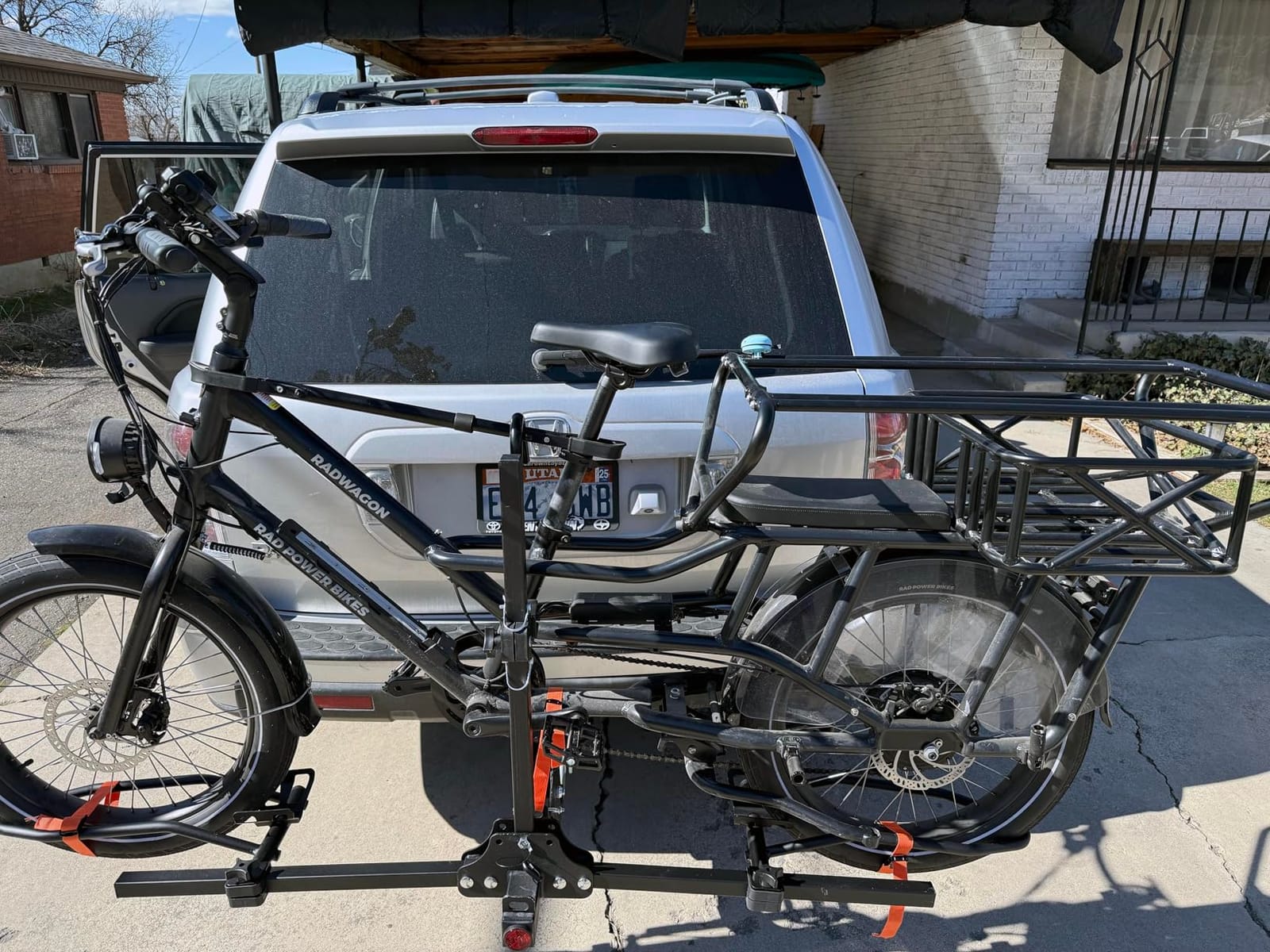 PAULINN Ebike Rack for Tow Hitch, Heavy Duty 2 Bike Folding Bicycle Car SUV Racks for E Bike,Fat Tire and Standard, 2