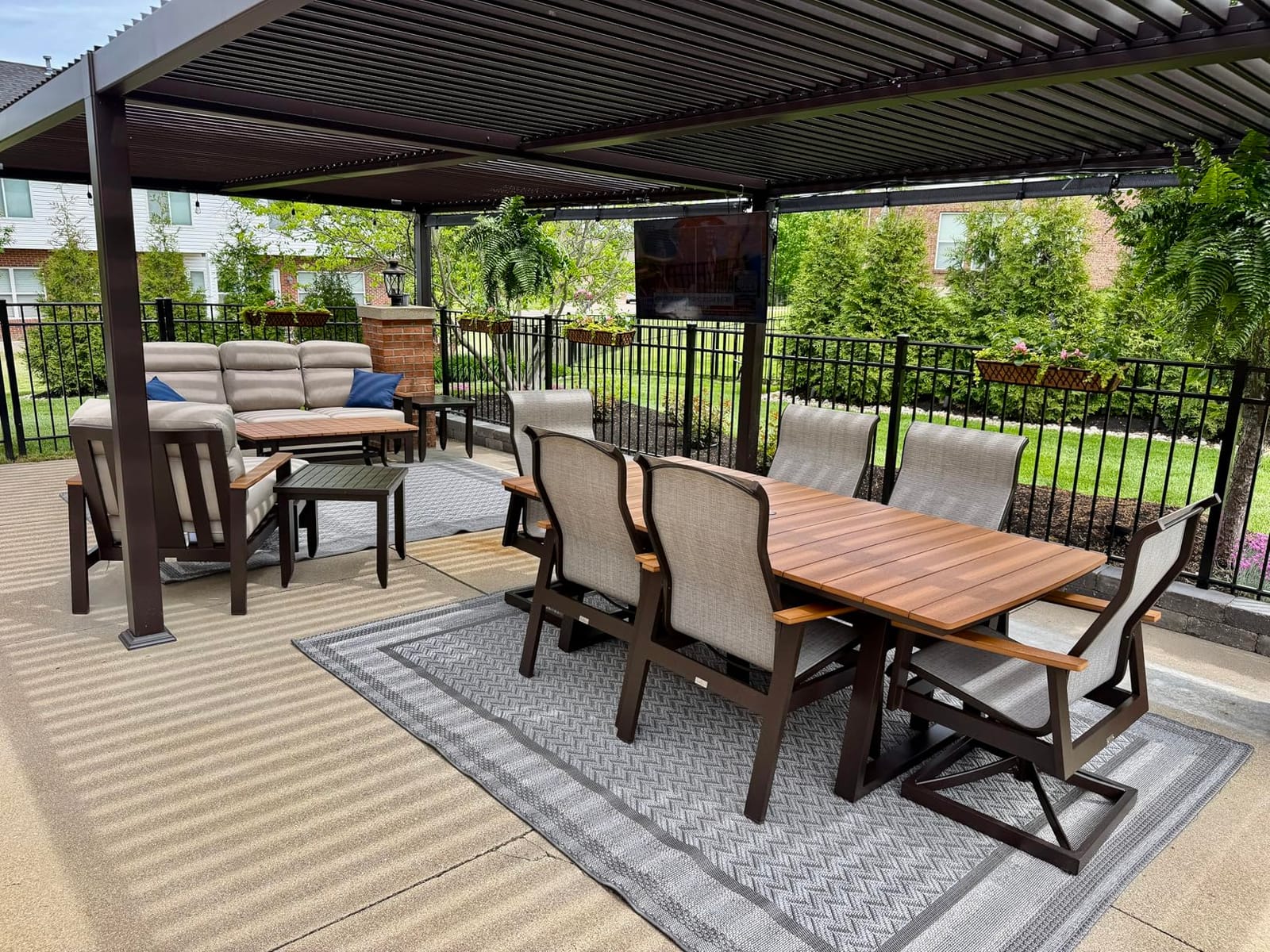 PURPLE LEAF Outdoor Louvered Pergola 10' x 16' Patio Aluminum Gazebo Bronze customer photo 1