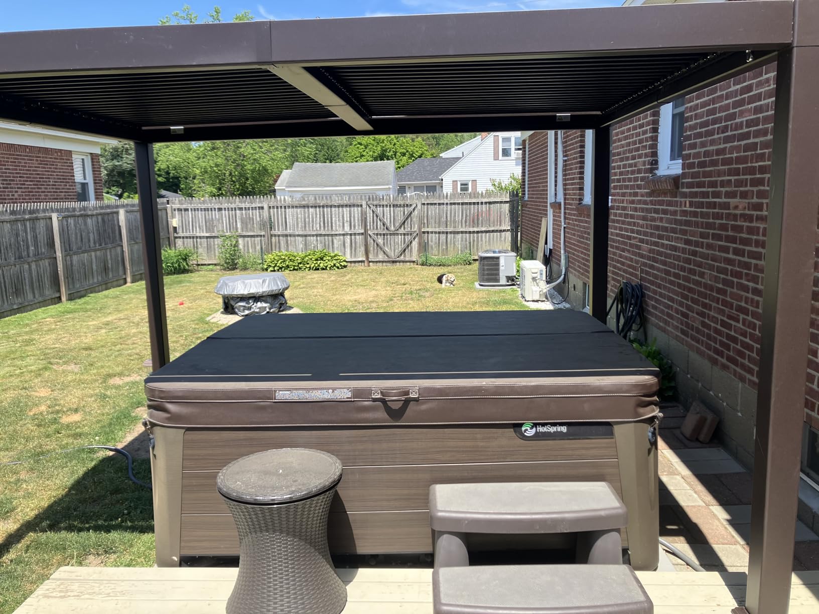 PURPLE LEAF Outdoor Louvered Pergola 10' x 16' Patio Aluminum Gazebo Bronze customer photo 2