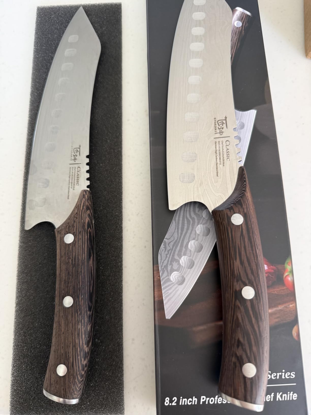 SYOKAMI Nakiri Knife, 7.2 Inch Japanese Inspired Vegetable Chef Knife customer photo 1