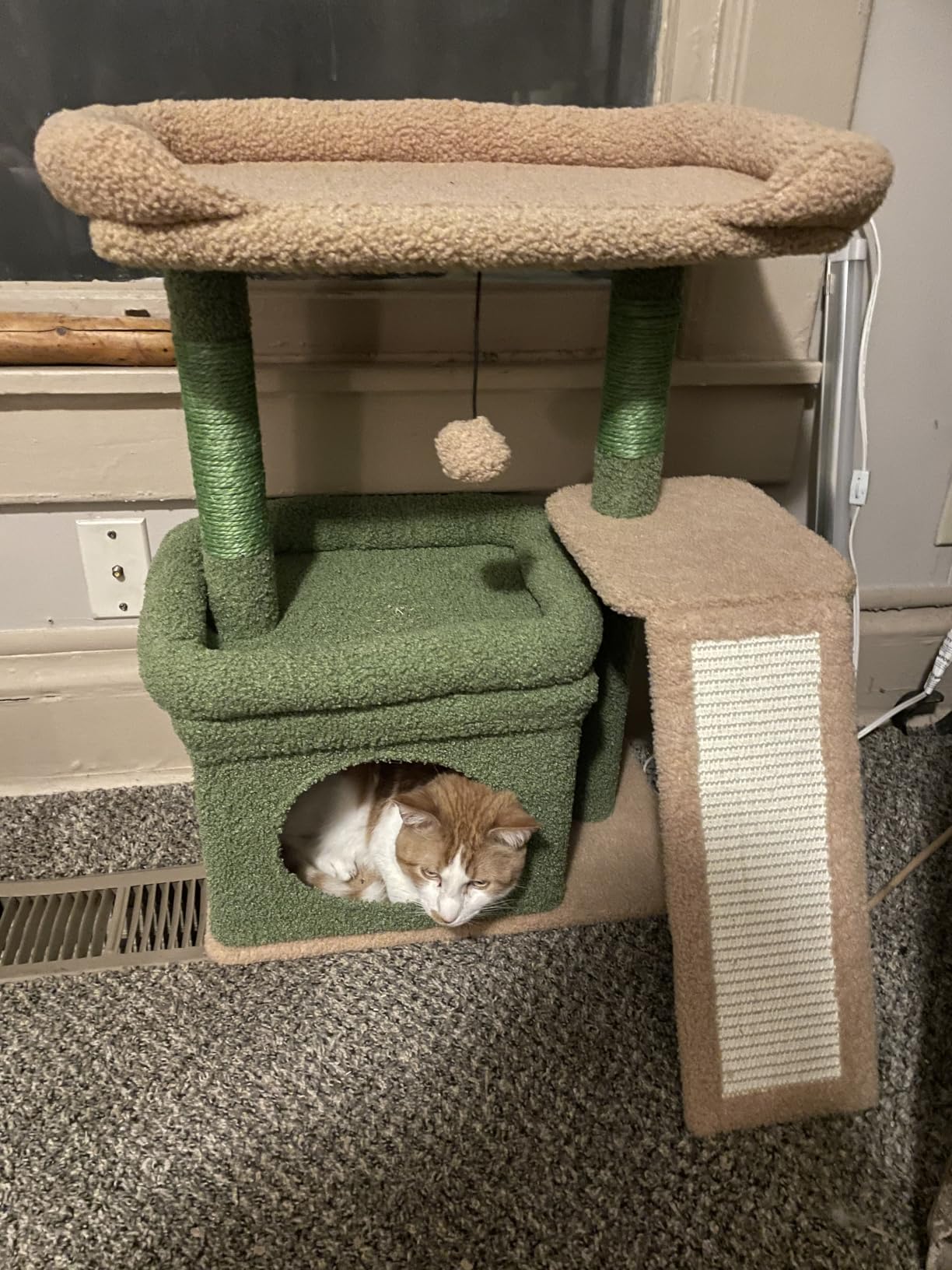 PEQULTI Cat Tree for Small Medium Cats, Gray Cat Tower for Indoor Cats customer photo 2