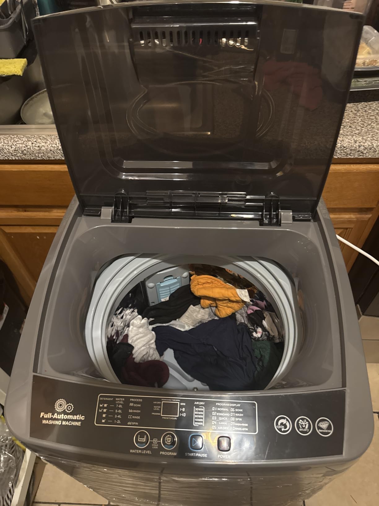 Nictemaw 2.8 Cu.ft. Portable Washer with Drain Pump, 20 lbs Capacity, Gray customer photo 2