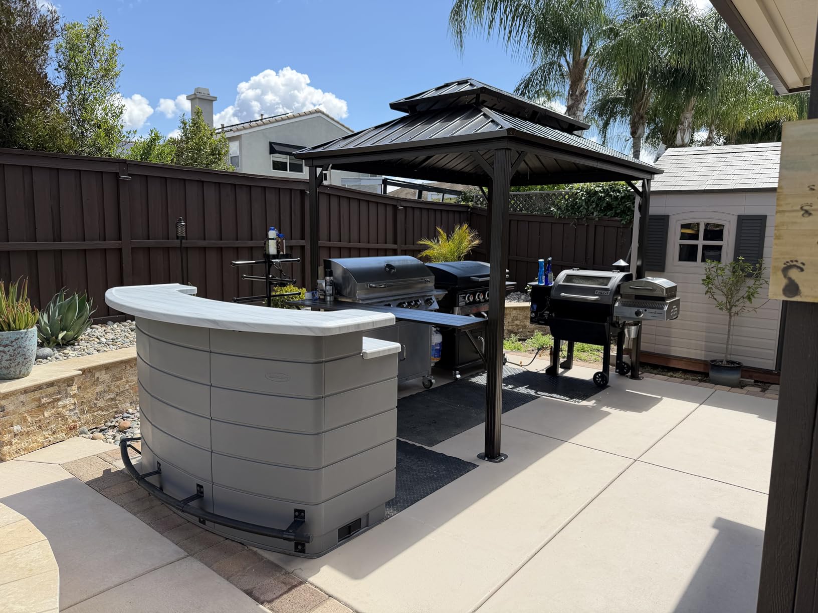 PURPLE LEAF Outdoor Hardtop Gazebo 12' X 16' Solarium Double Roof Bronze customer photo 2