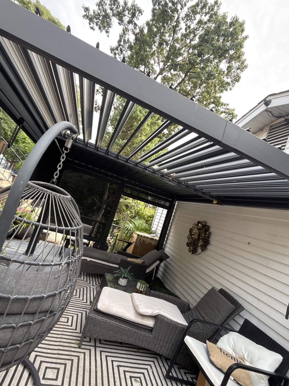 Airwire 12'x20' Louvered Pergola Aluminum Frame Gray customer photo 1