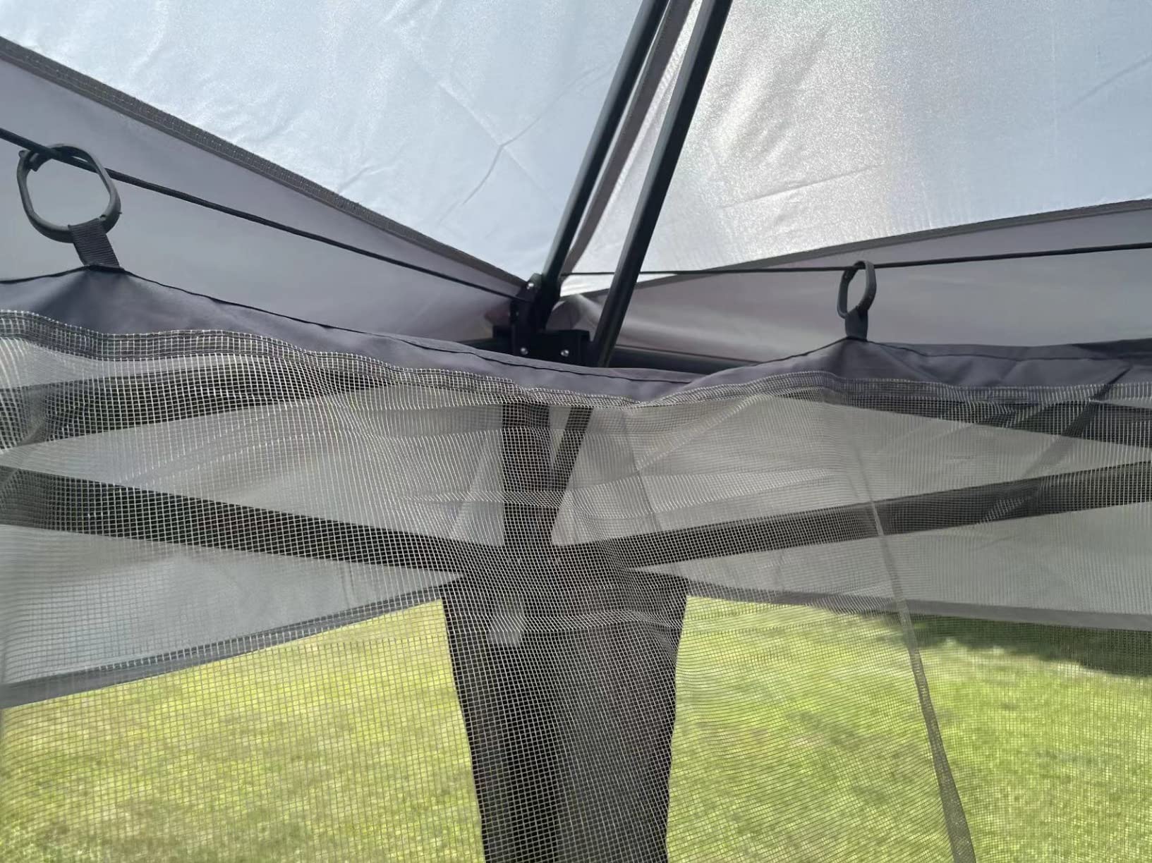 MASTERCANOPY 11x11 ft Pop Up Gazebo with Netting Screen Walls, Khaki customer photo 1