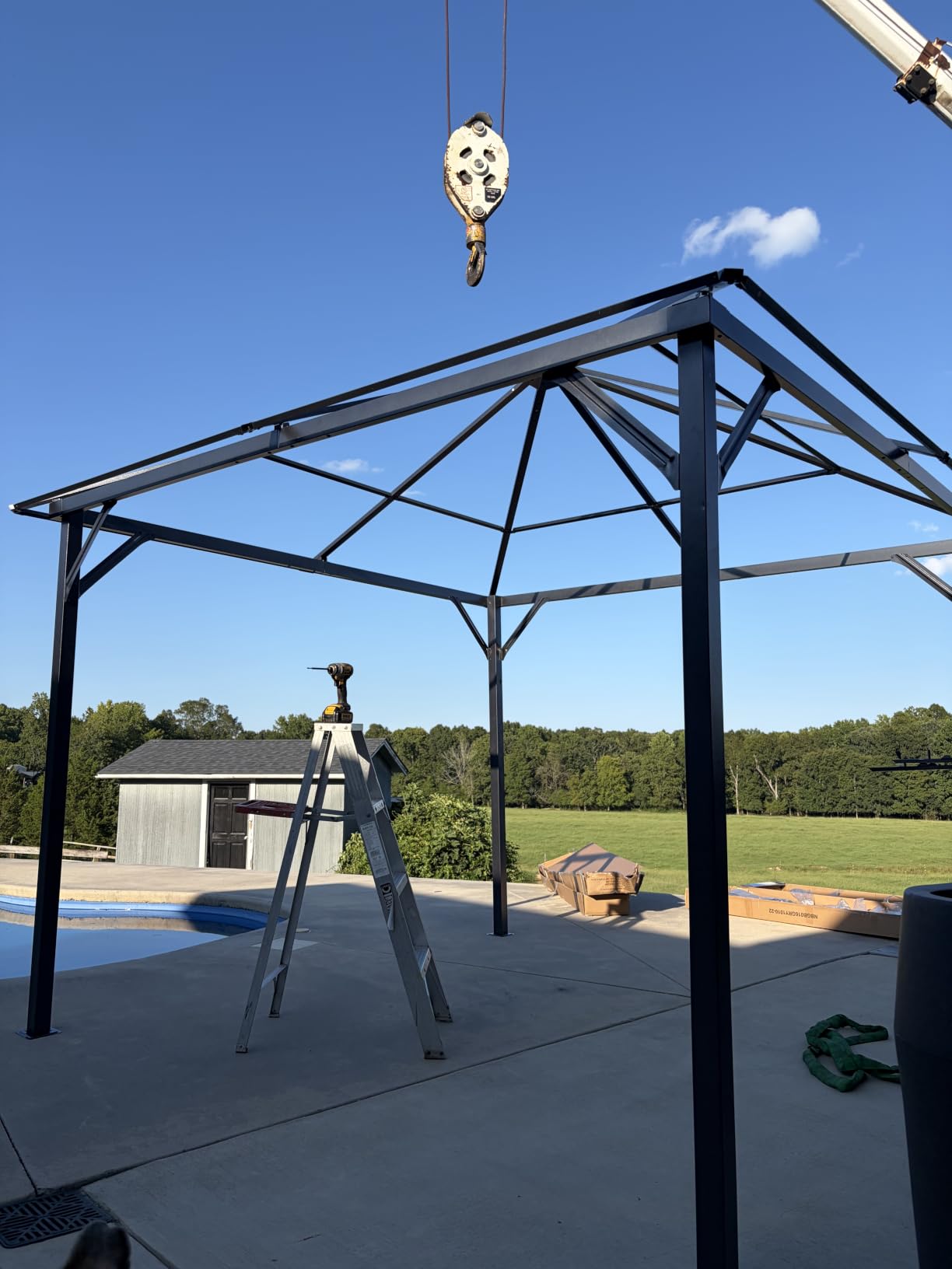 UDPATIO 12'x20' Hardtop Gazebo, Permanent Pavilion for Lawn Garden, Beige customer photo 2