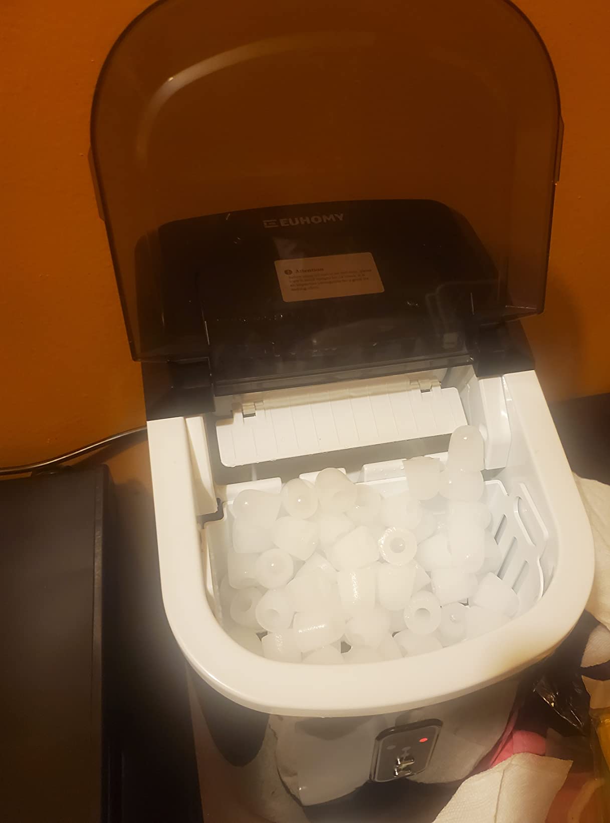 EUHOMY Nugget Ice Maker Countertop, 44lbs/24H, Ready in 7-10Mins, Black customer photo 2