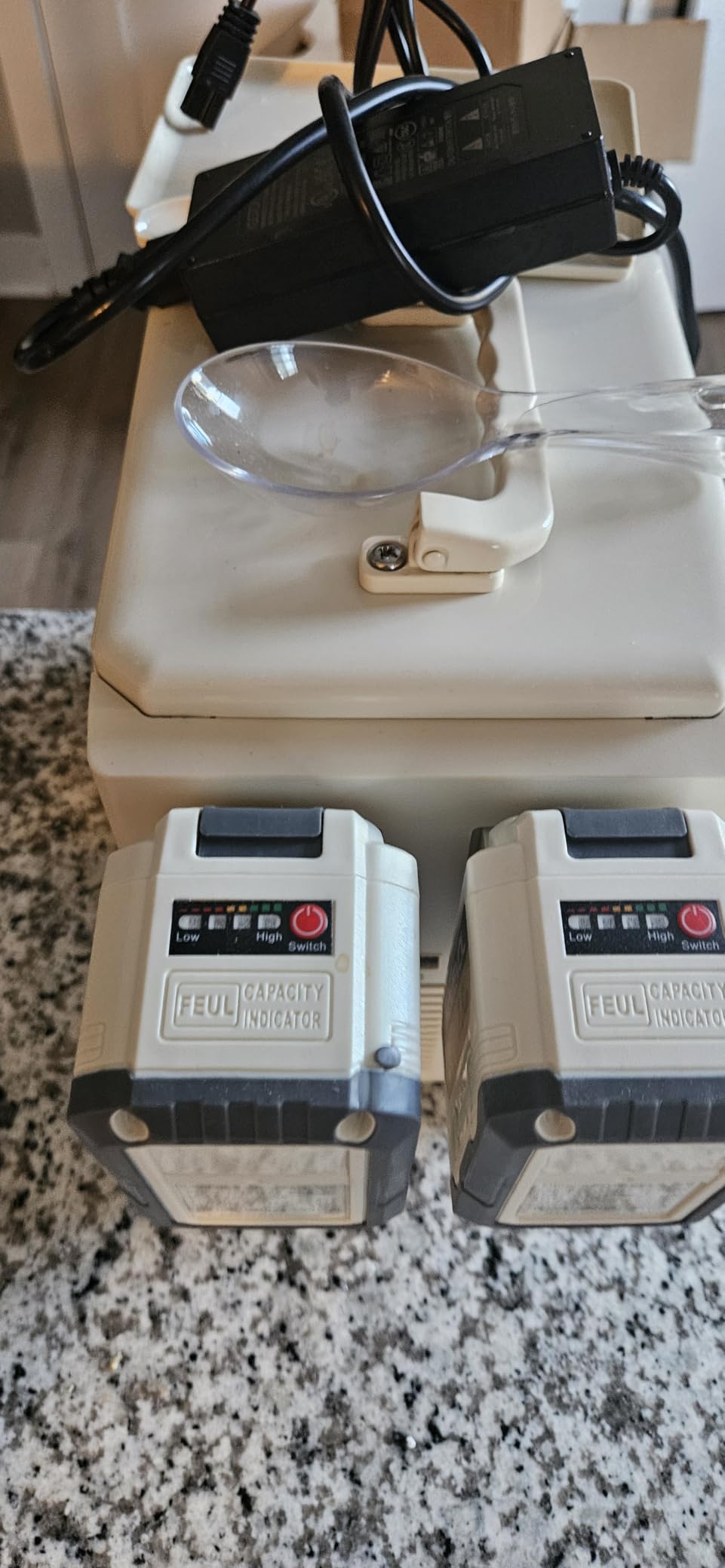 2 in 1 Cordless Countertop Ice Maker, Battery Powered Portable Countertop Ice Machine, 6-Minute Fast Ice Cubes with 2 Size, 30lbs Daily, 40dB Quiet, Self-Cleaning, 2 × 7.8Ah Battery, Stainless Steel customer photo 1