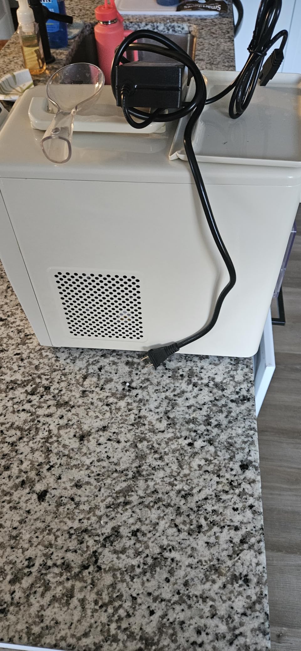 2 in 1 Cordless Countertop Ice Maker, Battery Powered Portable Countertop Ice Machine, 6-Minute Fast Ice Cubes with 2 Size, 30lbs Daily, 40dB Quiet, Self-Cleaning, 2 × 7.8Ah Battery, Stainless Steel customer photo 2