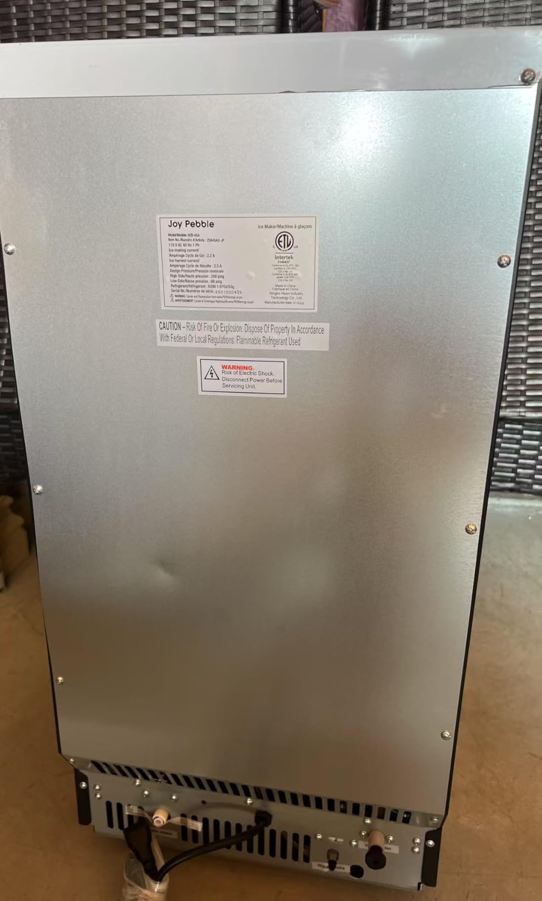 COWSAR Commercial Ice Maker Machine, 80Lbs/24H Stainless Steel Undercounter Ice Maker with 24Lbs Storage Capacity, Self-Cleaning Freestanding Ice Machine for Home Bar Restaurant Office customer photo 2