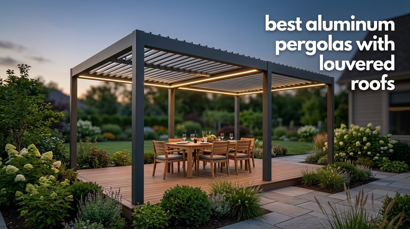 best aluminum pergolas with louvered roofs