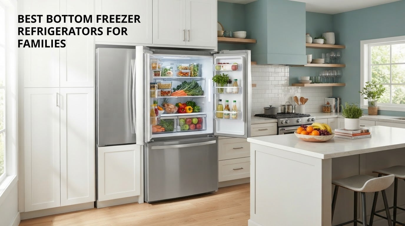 best bottom freezer refrigerators for families